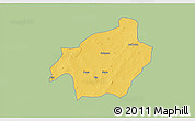 Savanna Style 3D Map of Solenzo, single color outside