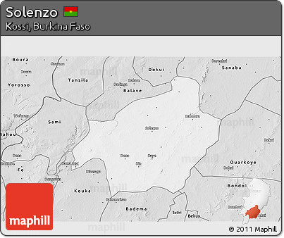Silver Style 3D Map of Solenzo