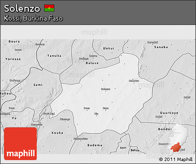 Silver Style 3D Map of Solenzo