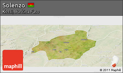 Satellite Panoramic Map of Solenzo, lighten