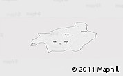 Silver Style Panoramic Map of Solenzo, single color outside