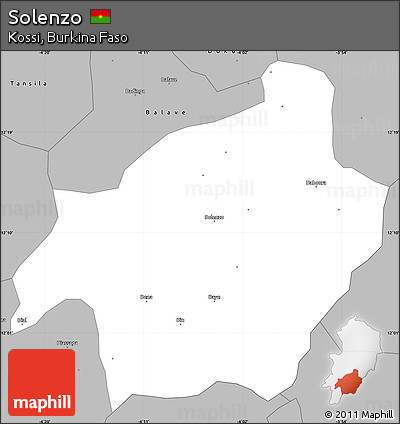 Gray Simple Map of Solenzo