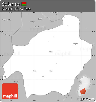 Gray Simple Map of Solenzo