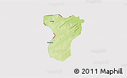 Physical 3D Map of Tansila, cropped outside