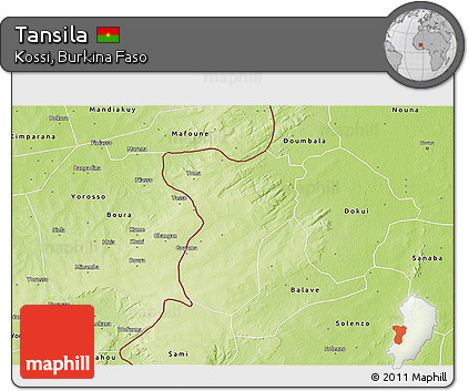 Physical 3D Map of Tansila