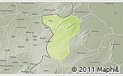 Physical 3D Map of Tansila, semi-desaturated