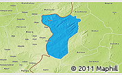 Political 3D Map of Tansila, physical outside