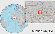 Gray Location Map of Tansila, highlighted parent region