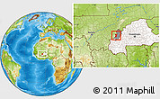 Physical Location Map of Tansila, highlighted country, highlighted parent region