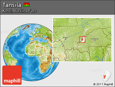 Physical Location Map of Tansila, highlighted parent region