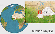 Satellite Location Map of Tansila, highlighted country, highlighted parent region