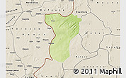 Physical Map of Tansila, shaded relief outside
