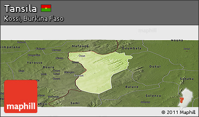 Physical Panoramic Map of Tansila, darken