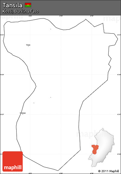 Blank Simple Map of Tansila, cropped outside