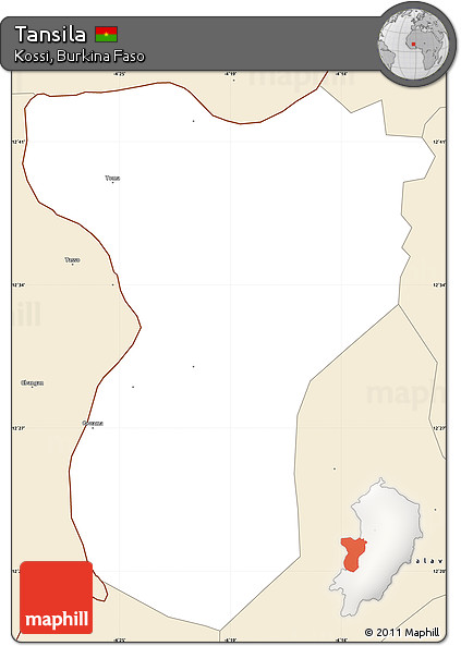 Classic Style Simple Map of Tansila