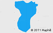 Political Simple Map of Tansila, single color outside