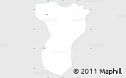 Silver Style Simple Map of Tansila, single color outside