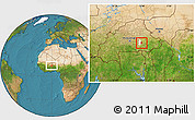 Satellite Location Map of Gounghin, highlighted parent region
