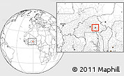 Blank Location Map of Koupela, highlighted parent region, within the entire country