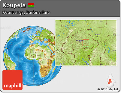 Physical Location Map of Koupela