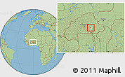Savanna Style Location Map of Koupela, highlighted parent region
