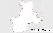 Classic Style Simple Map of Koupela, cropped outside