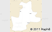 Classic Style Simple Map of Koupela, single color outside