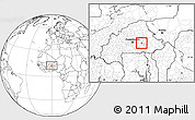 Blank Location Map of Pouytenga