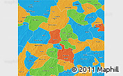 Political 3D Map of Mou Houn