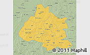 Savanna Style 3D Map of Mou Houn