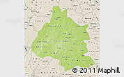 Physical Map of Mou Houn, shaded relief outside