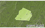 Physical 3D Map of Ouarkoye, darken