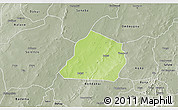 Physical 3D Map of Ouarkoye, semi-desaturated