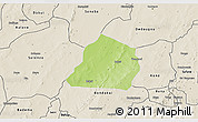 Physical 3D Map of Ouarkoye, shaded relief outside