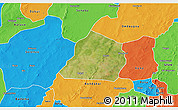Satellite 3D Map of Ouarkoye, political outside