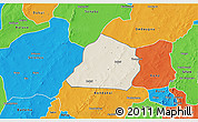 Shaded Relief 3D Map of Ouarkoye, political outside