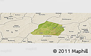 Satellite Panoramic Map of Ouarkoye, shaded relief outside