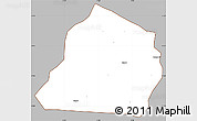 Gray Simple Map of Ouarkoye, cropped outside