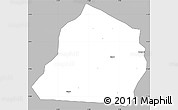 Gray Simple Map of Ouarkoye, single color outside