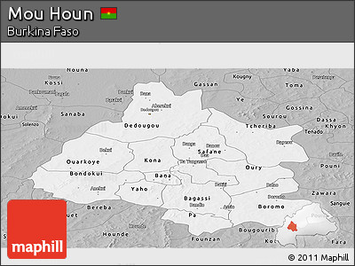 Gray Panoramic Map of Mou Houn