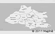 Gray Panoramic Map of Mou Houn, single color outside