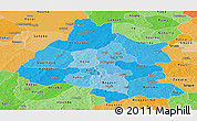 Political Shades Panoramic Map of Mou Houn