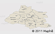 Shaded Relief Panoramic Map of Mou Houn, single color outside