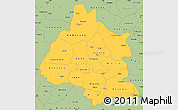 Savanna Style Simple Map of Mou Houn