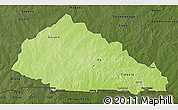 Physical 3D Map of Nahouri, darken