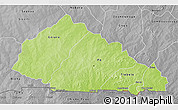 Physical 3D Map of Nahouri, desaturated