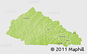 Physical 3D Map of Nahouri, single color outside