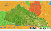 Satellite 3D Map of Nahouri, political outside