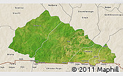 Satellite 3D Map of Nahouri, shaded relief outside