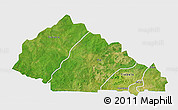Satellite 3D Map of Nahouri, single color outside